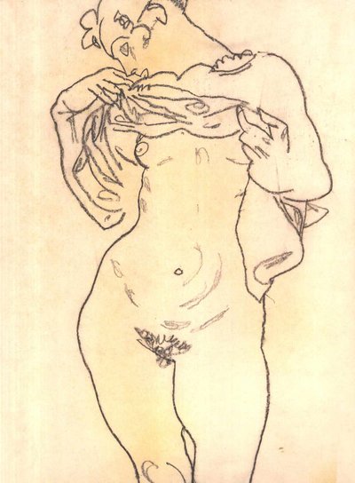 Nude by Egon Schiele